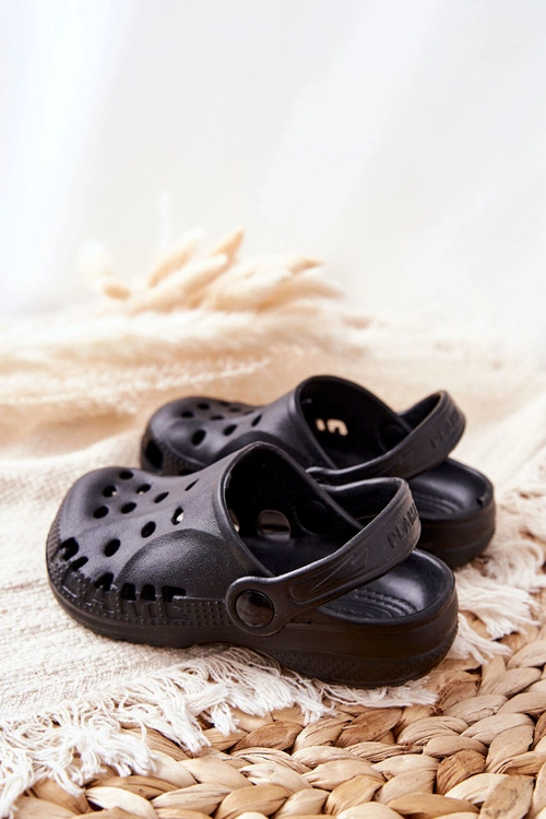 Dziecięce Klapki Domowe Czarne Kroksy