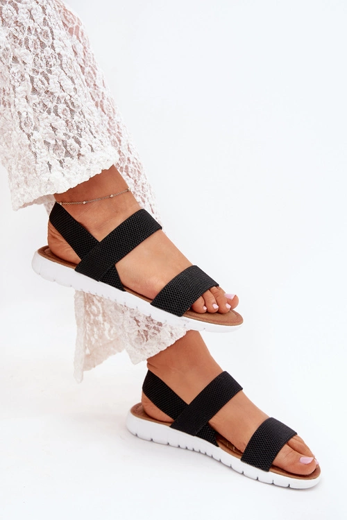 Klasyczne Sandały Damskie Wsuwane Czarne Felira