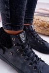 Trampki Damskie Big Star Wysokie Ocieplane Czarne EE274080