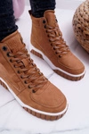 Damskie Sportowe Obuwie Big Star Wysokie Camel EE274224