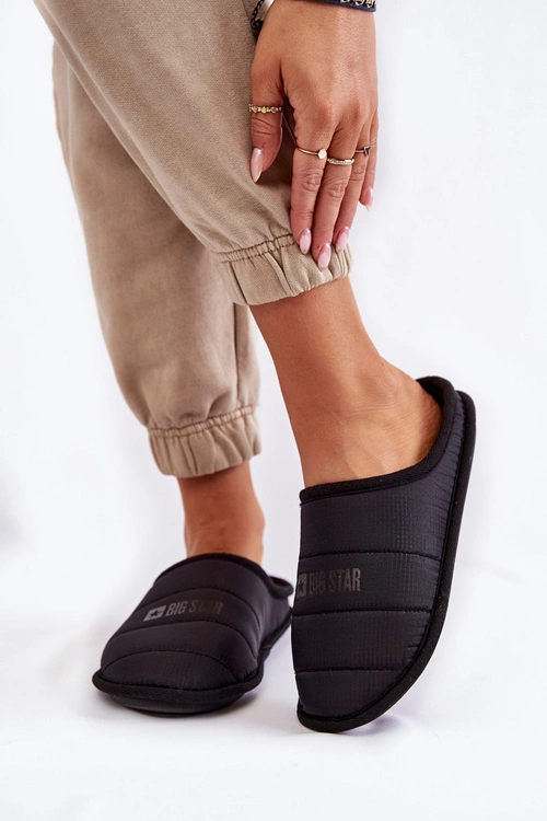 Damskie Klasyczne Papcie Big Star KK274602 Czarne