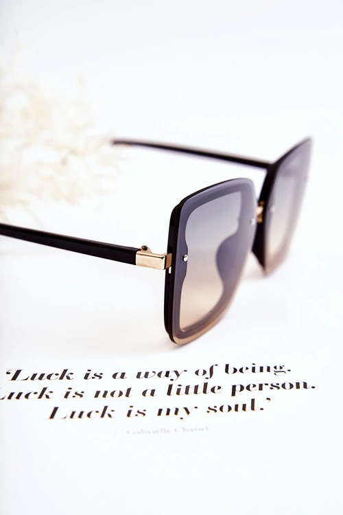 Damskie Modne Okulary Przeciwsłoneczne V130045 Czarno-Złote