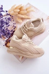 Dziecięce Sportowe Buty Sneakersy Beżowe Kizzie