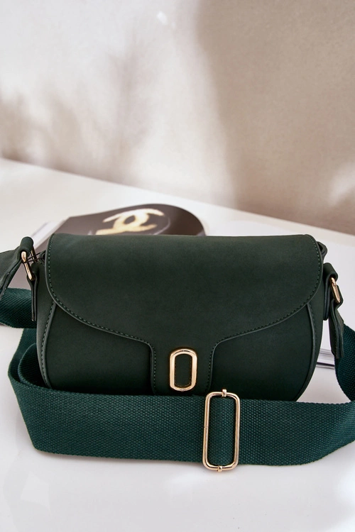 Torebka Listonoszka Z Eko Skóry Butelkowa Zieleń Samriddhi