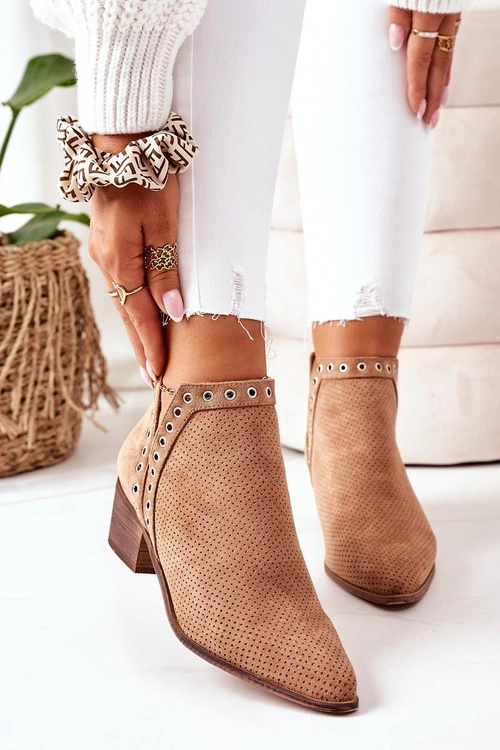 Ażurowe Botki Z Wycięciami Camel Western