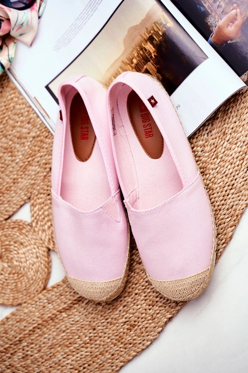 Espadryle Damskie Pleciona Podeszwa Różowe Big Star DD274728