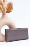 Damski Portfel Zapinany Na Magnes Szary Harmale