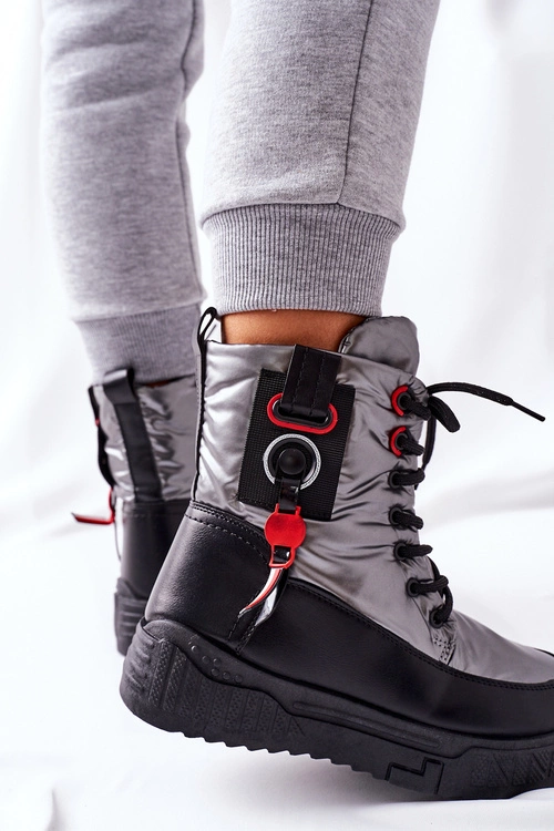 Damskie Śniegowce Srebrne Cascia