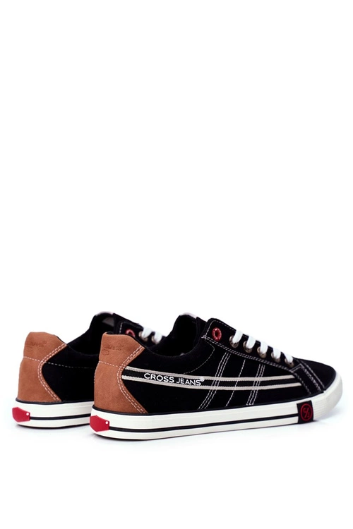 Trampki Męskie Cross Jeans Czarne FF1R4041C