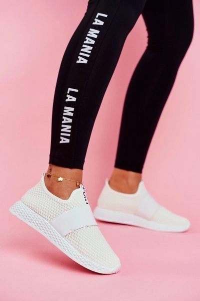 Damskie Sportowe Obuwie Wsuwane Lekkie Białe La Fiesta