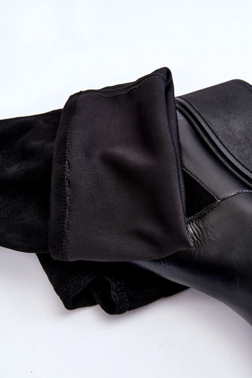 Damskie Kozaki Na Koturnie Laura Messi 2502 Czarne