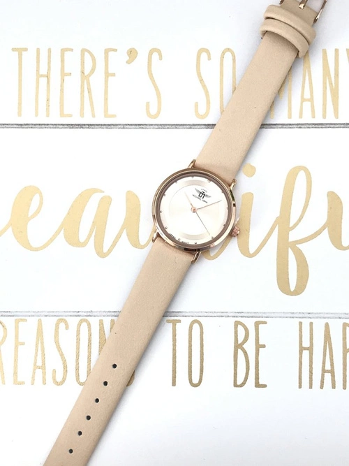 Damski Zegarek Michael John Paule Beżowy