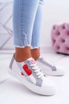 Trampki Damskie Big Star Białe z Sercem EE274257