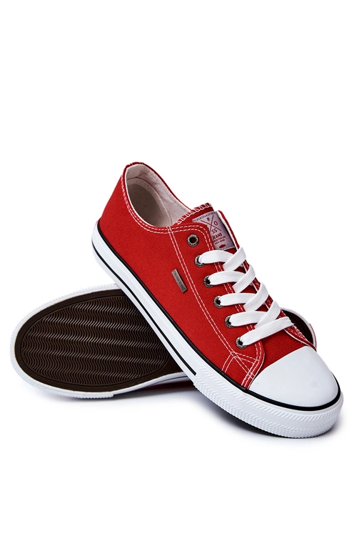 Męskie Klasyczne Trampki Cross Jeans JJ1R4002C Czerwone