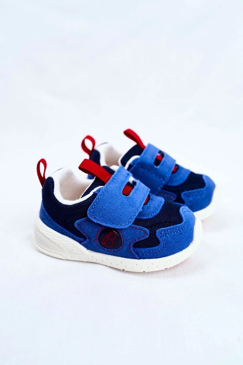 Sportowe Buty Dziecięce na Rzep Zamszowe Granatowe Malbred