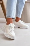 Sneakersy Buty Sportowe Damskie Na Grubej Podeszwie Białe Lerila