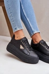 Stylowe Sneakersy Na Masywnej Platformie Czarne Vallexia