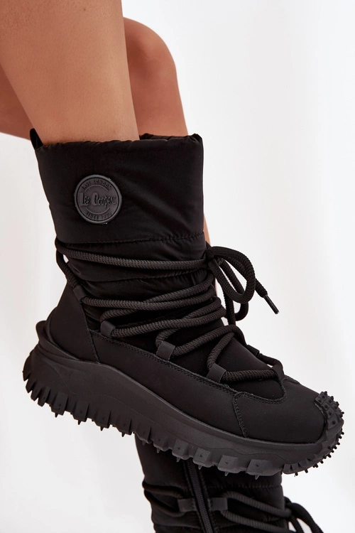 Skórzane Śniegowce Na Platformie Lee Cooper LCJ-25-12-3660 Czarne