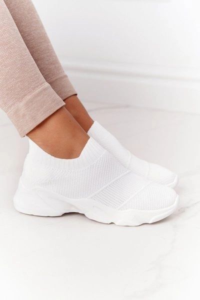 Damskie Sportowe Buty Slip-on Białe Yoga Class