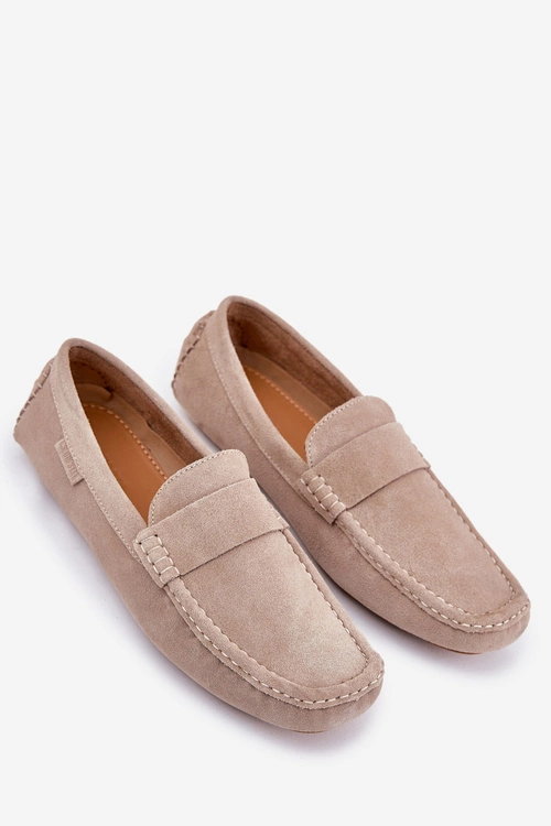 Zamszowe Mokasyny Męskie Big Star RR174050 Beżowe