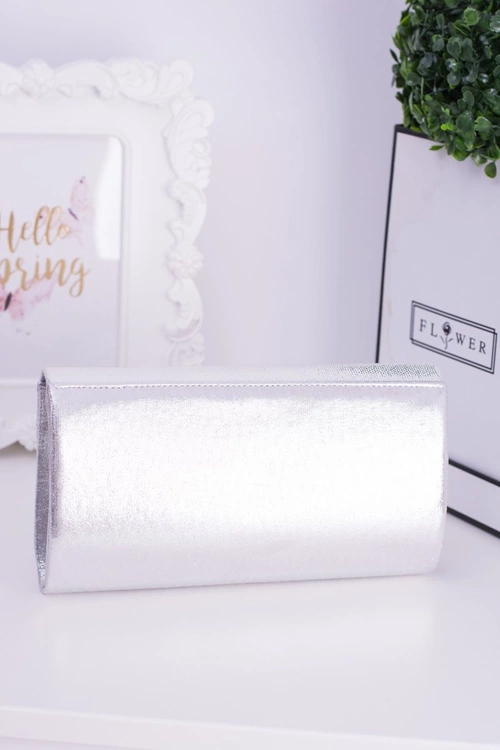 Srebrna Kopertówka Złoty Łańcuch Zatrzask Kłódka