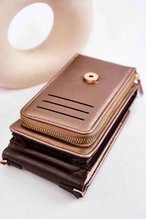 Modna Torebka Portfel 2w1 Z Tłoczeniem Złota Savano