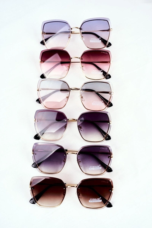 Okulary Przeciwsłoneczne Prius PRE-34 Złote Różowe Zielony Gradient