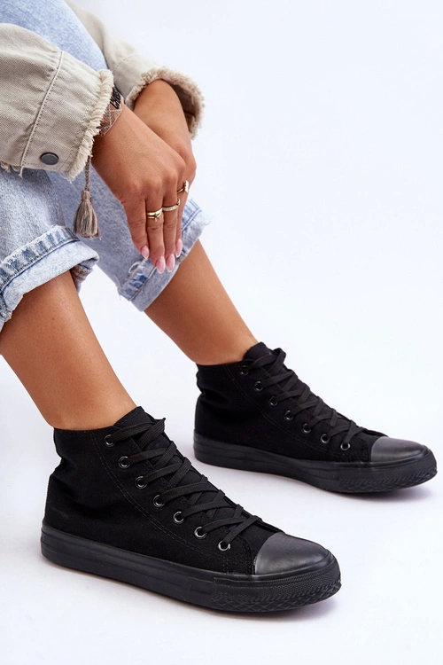 Trampki Damskie Czarne Socerio