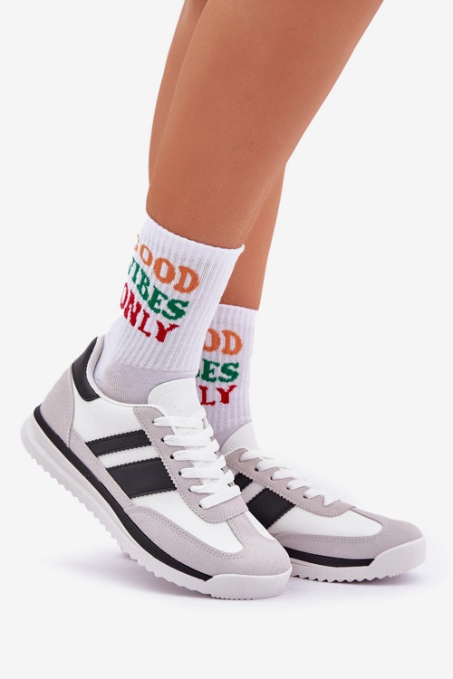 Buty Sportowe Sneakersy Damskie Białe Galabis