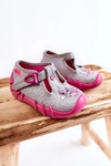 Buty Papcie Befado Słoniki 110N454 Szaro-Różowe