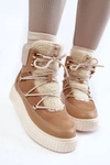Damskie Botki Śniegowce La.Fi 280072TA-QN Beżowe