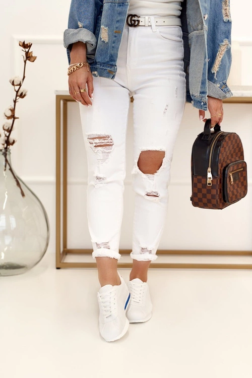 Damskie Sportowe Buty Sneakersy Białe Nova