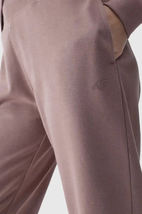 Damskie Spodnie Dresowe Joggery 4F 4FWMM00TTROF0945-83S Beżowe