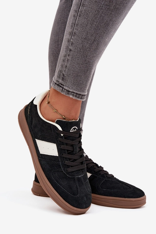 Zamszowe Sneakersy Damskie Vinceza 14029 Czarne