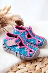 Buty Papcie Befado Na Rzep 190P100 Niebiesko-Różowe
