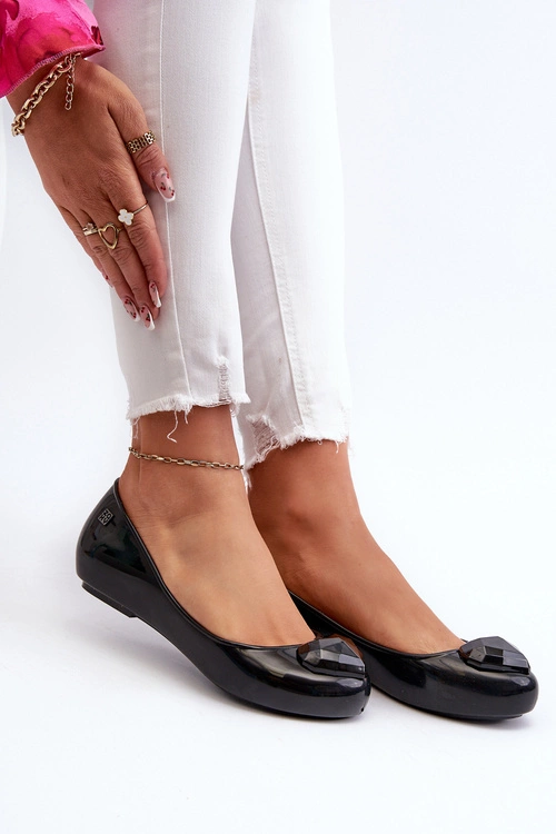 Damskie Pachnące Baleriny Z Sercem ZAXY NN285011 Czarne