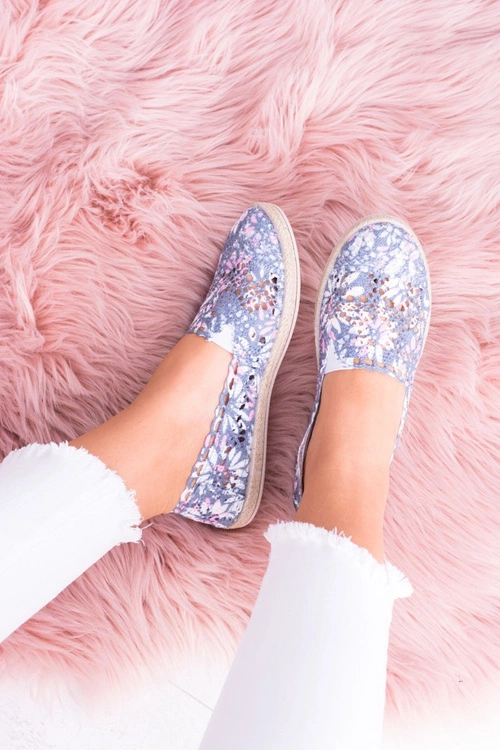 Lekkie Szare Espadryle Damskie Tenisówki Forga