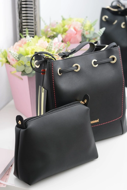 Monnari Czarna Damska Torba Worek Na Ramię