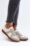 Damskie Niskie Sneakersy Biało-Szare Braidn
