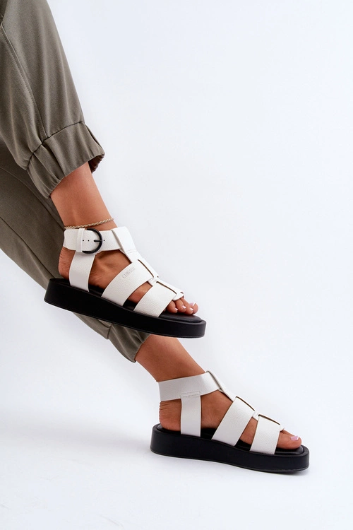 Damskie Sandały Big Star NN274072 Białe