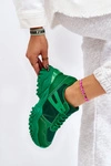 Modne Buty Sportowe Sneakersy Zielone Frezio