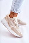 Klasyczne Damskie Sneakersy Beżowe Salema