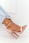 Eleganckie Sandały Na Szpilce Nude Glamour