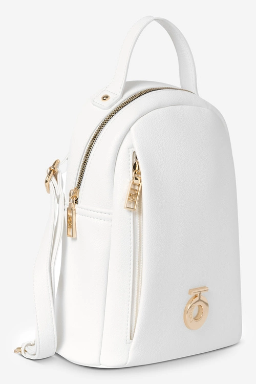 Damski Mały Plecak Z Eko Skóry NOBO BAGP230-K000 Biały