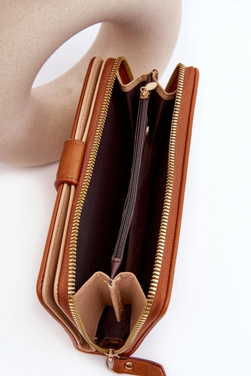 Duży Portfel Damski Brązowy Sopheia