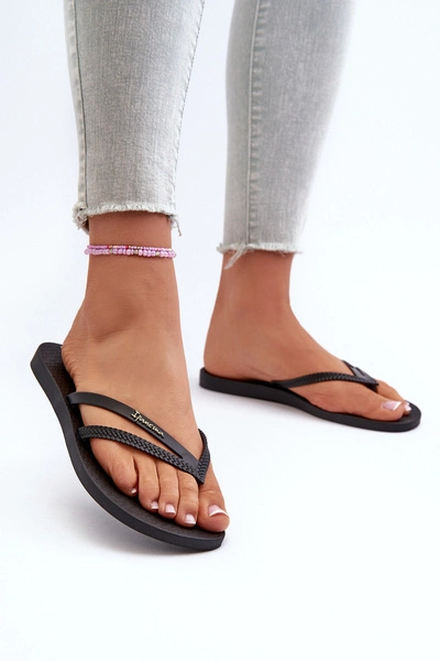 Gumowe Klapki Japonki Damskie 82067 Ipanema Bossa Fem Czarne
