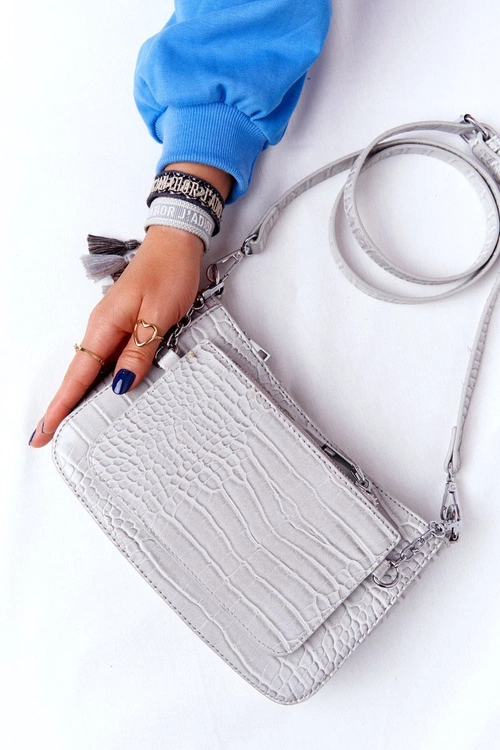 Mała Torebka Na Ramię Z Saszetką Paris Szara