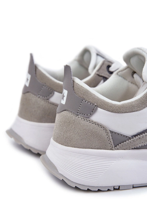 Męskie Sportowe Buty Big Star KK174021 Biało-Szare