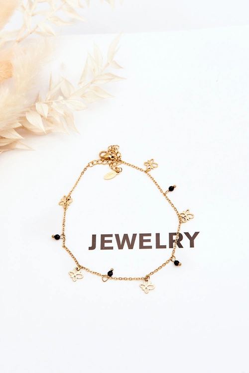 Bransoletka Na Nogę Bez Niklu Z Motylami Złota