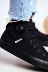 Damskie Wysokie Trampki Big Star FF274578 Czarne